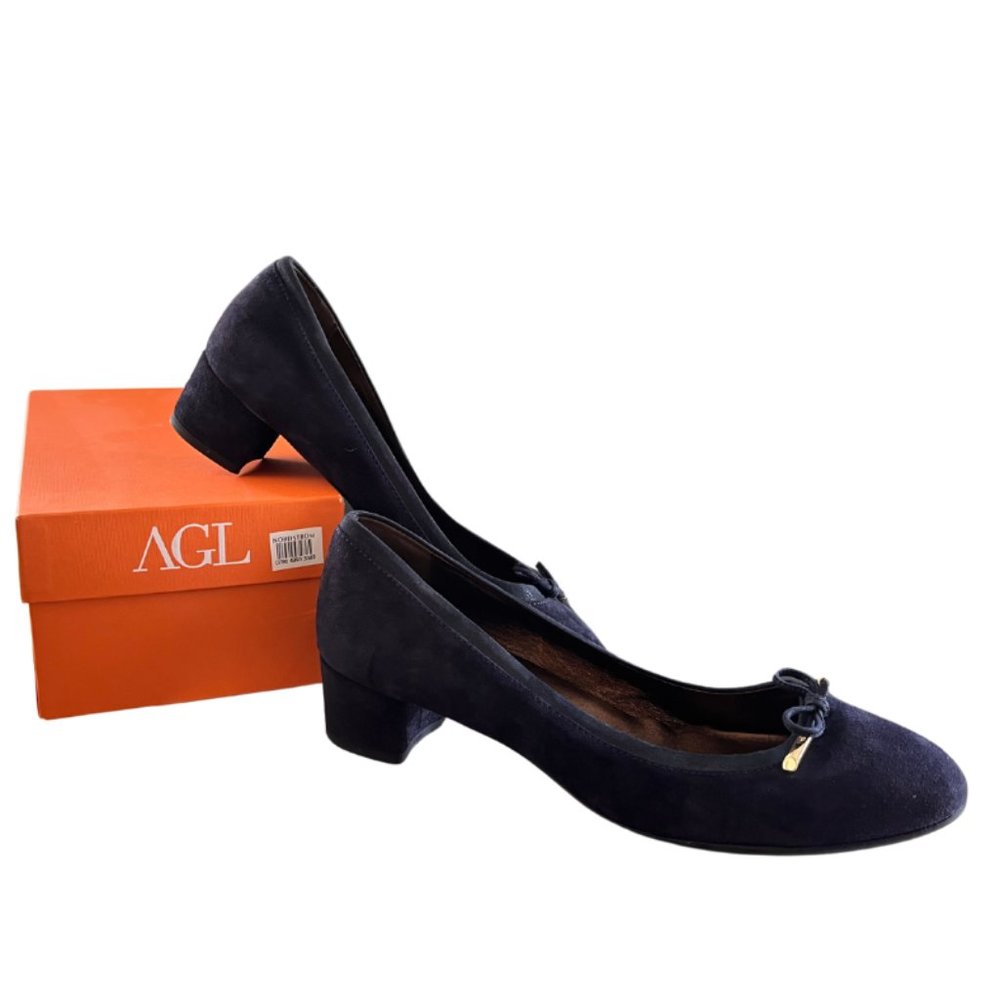 AGL Navy Suede Pump